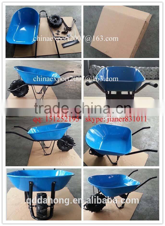 Steel Industrial Wheelbarrow with PU/Foam Wheel 4.00-8 for South America Market