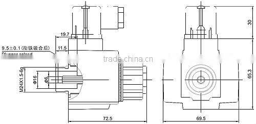 Hydraulic wet-pin type solenoid 220v ac
