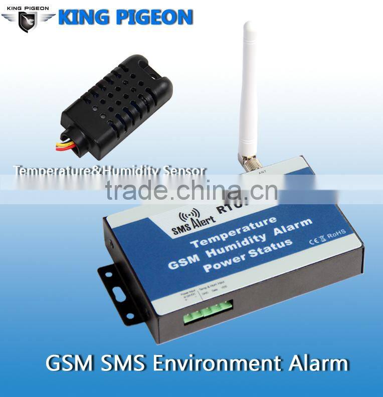 Wireless GSM SMS Temperature Humidity Monitoring Control Alarm