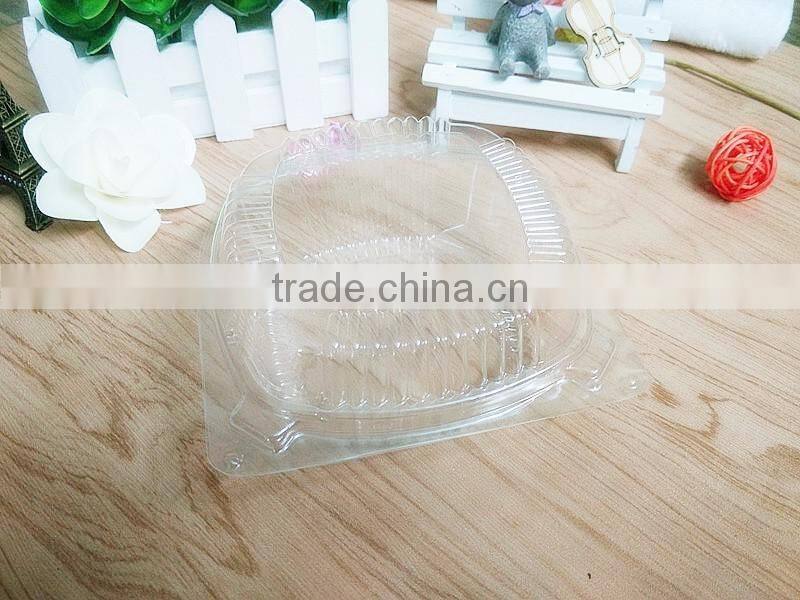 clamshell plastic hamburger box, PS cake container