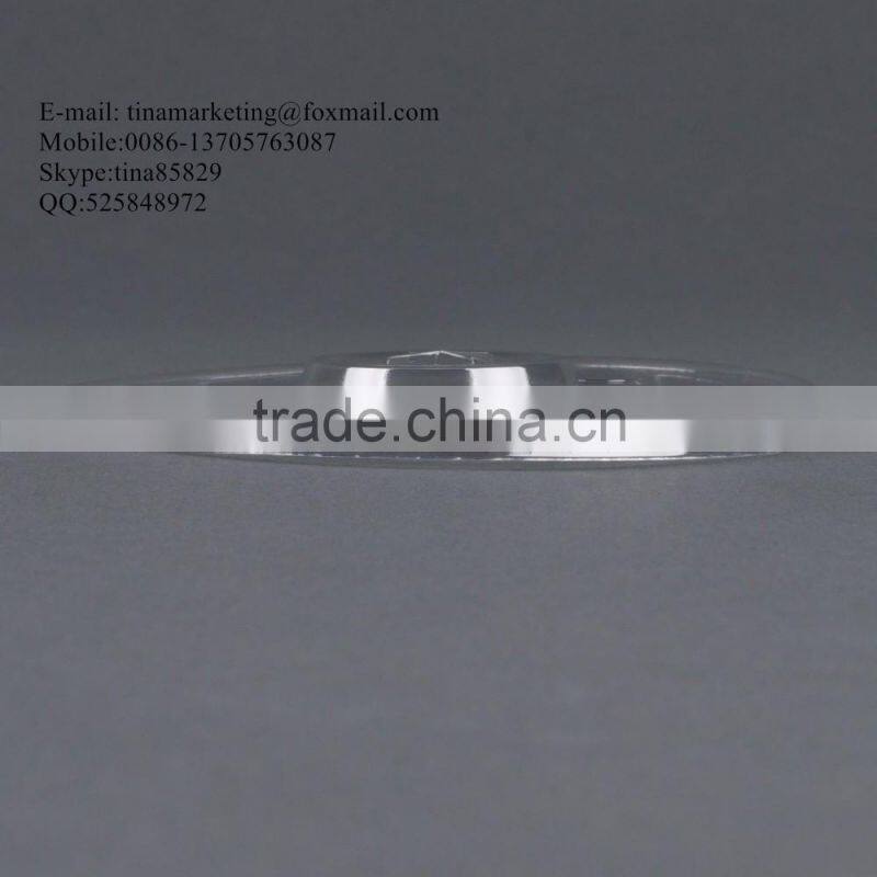 Custom Disposable Clear Plastic Cold Drink Cup Lid with Straw Slot for 16,20 and 24oz Cup