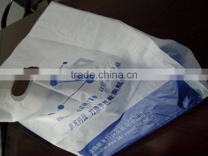 Colorful printed LDPE die cut handle plastic bags