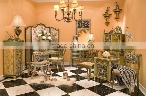 Antique Hand painted Decorating Grandfather Clock , European Style Wooden Floor Clock, Gothic Wooden Clock