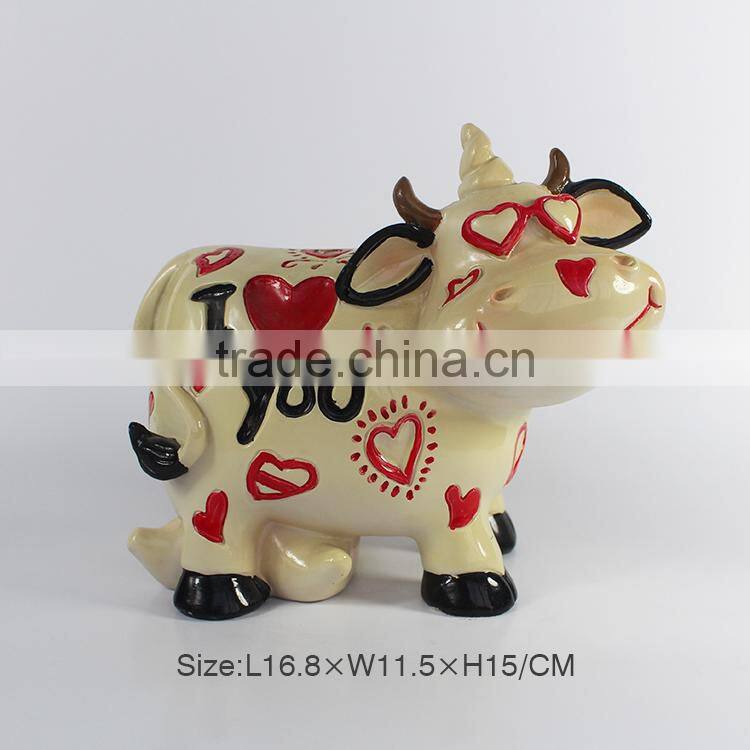 Lovely resin cow statue for sale