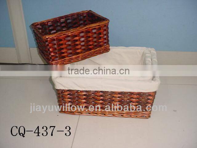 small willow wicker storage basket for decorations