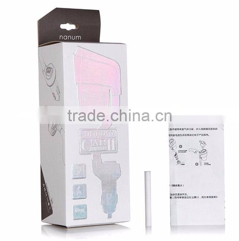 electric portable air usb mini humidifier for car 2016 Hot Selling mini Car Air Smoke Humidifier