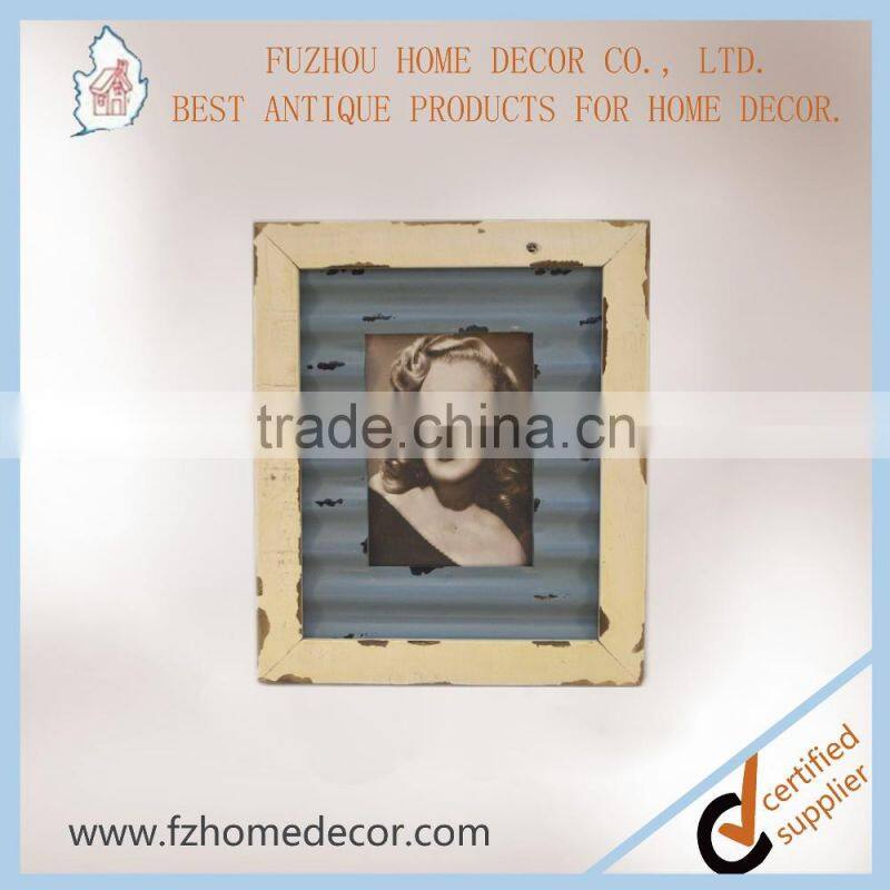 Antique wood photo frame metal photo frame