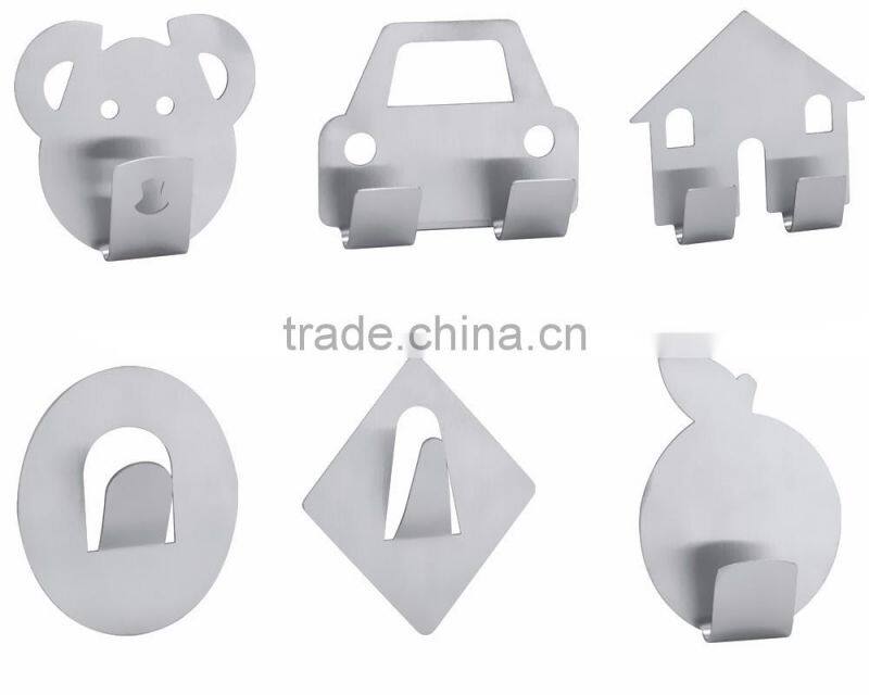 Kitchen Accessories Cute Car Shape Stainless Steel Stick Towel Hook