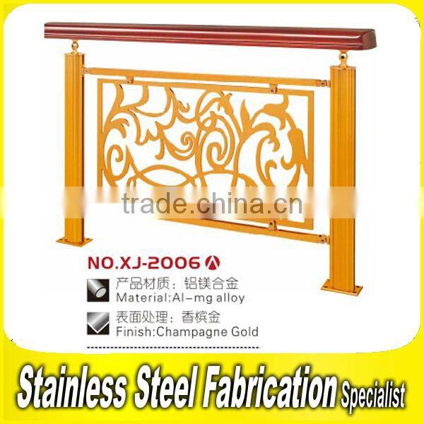 Engraved Decorative Integral Aluminum Stair Baluster