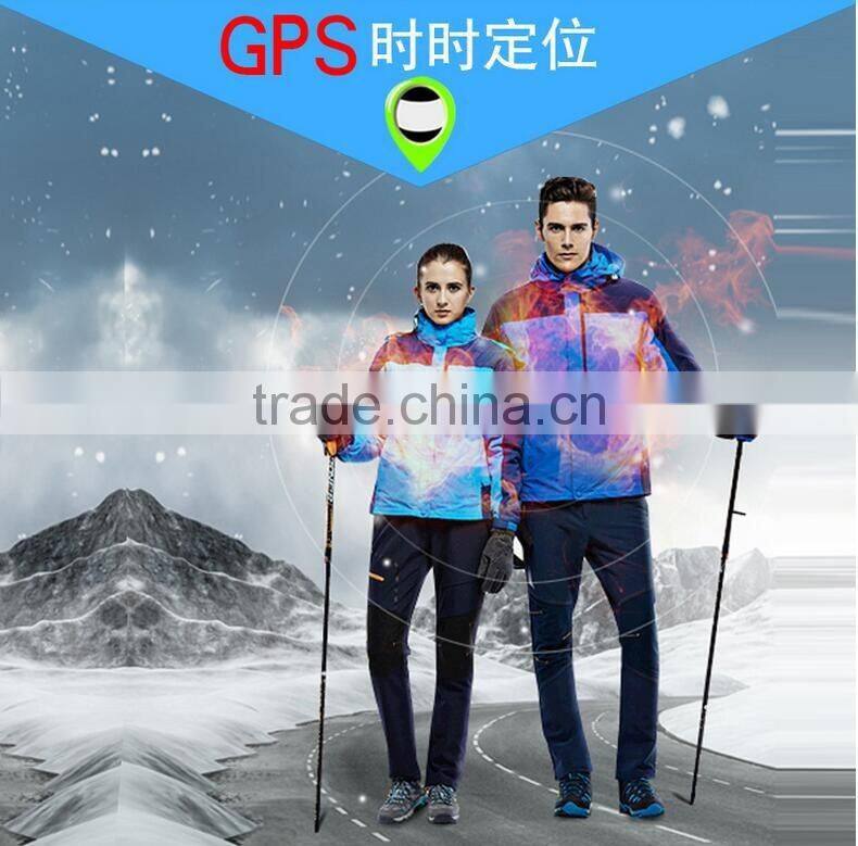 Outdoor GPS positioning mountaineering ski clothes AAC Jackets intelligent fever warm weatherproof jacket