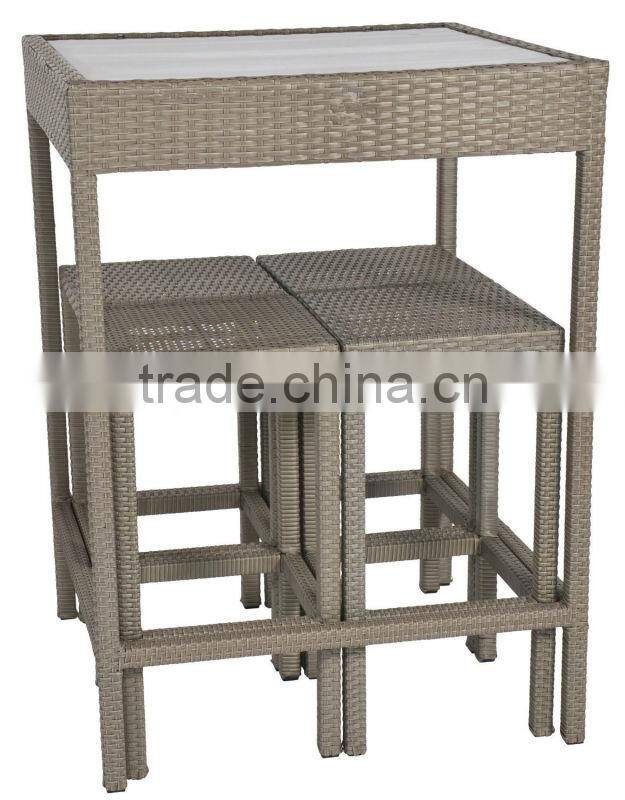2017 Trade Assurance Simple Design pe rattan cheap outdoor metal bar stools