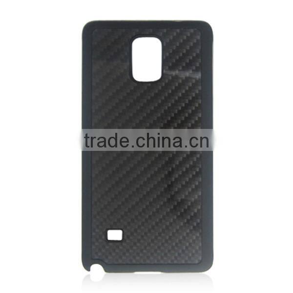 Real carbon fiber phone case PC bottom phone shell protective back cover for Samsung Note 4