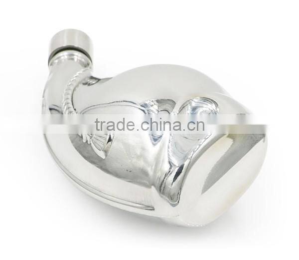 Mirror wine pot 10 oz stainless steel hip flask