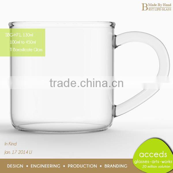 Clear Glass Thermos Mug with Handle Mug Glass