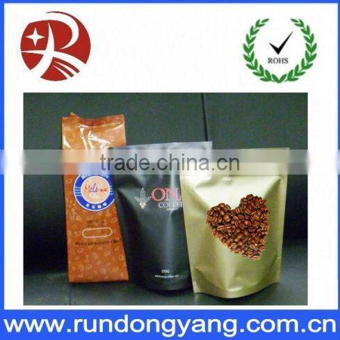 aluminum foil coffee bean bag with valve