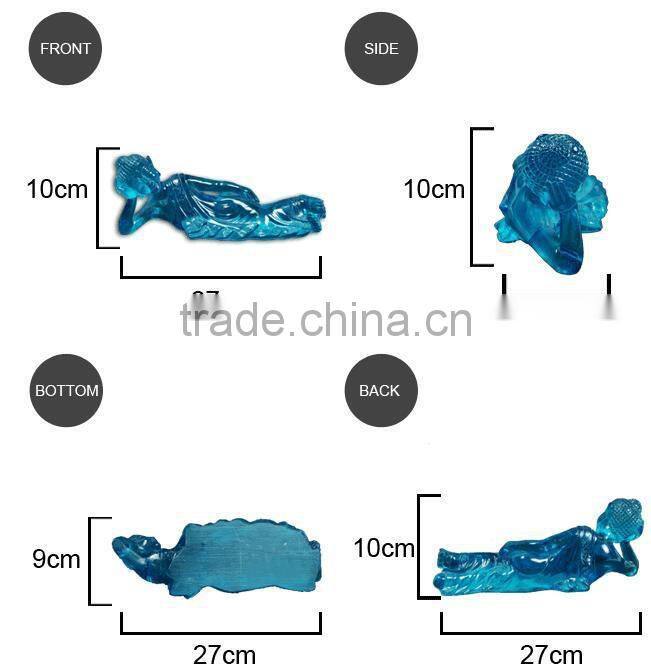 Southeast Asia transparent resin sleeping Buddha figurine
