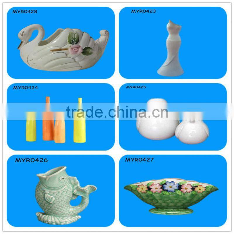 Novelty White Wedding Dress Shaped Ceramic Vase