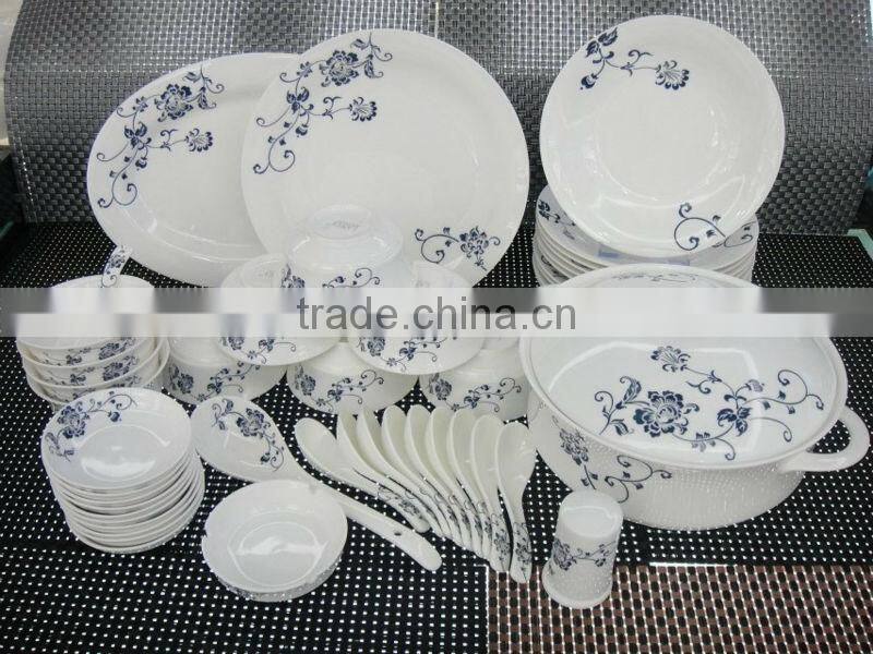 Porcelain&New bone China 46pcs Dinner Set