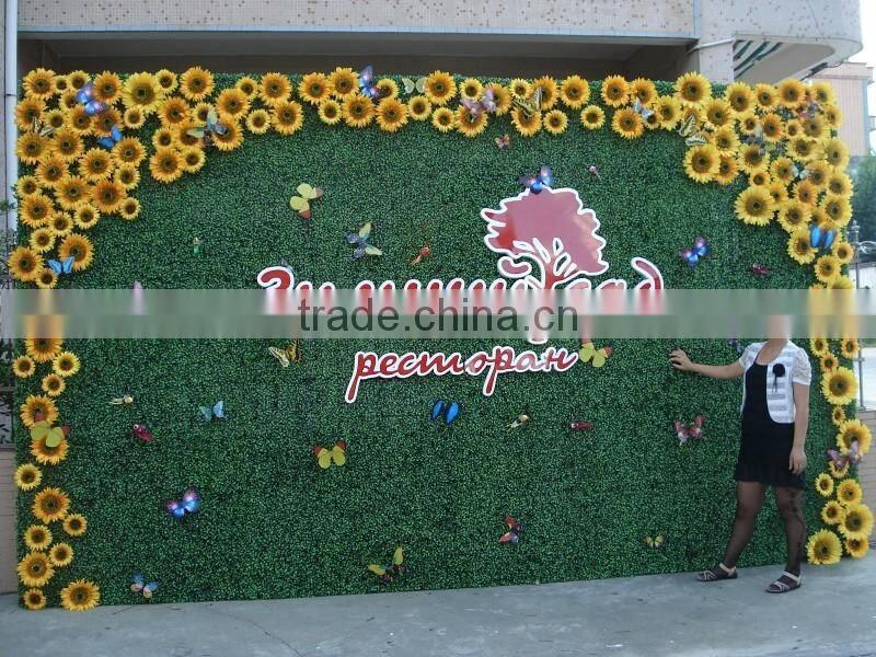 EST 2636-08 artificial indoor decoration sun flower arrangement milan grass green wall