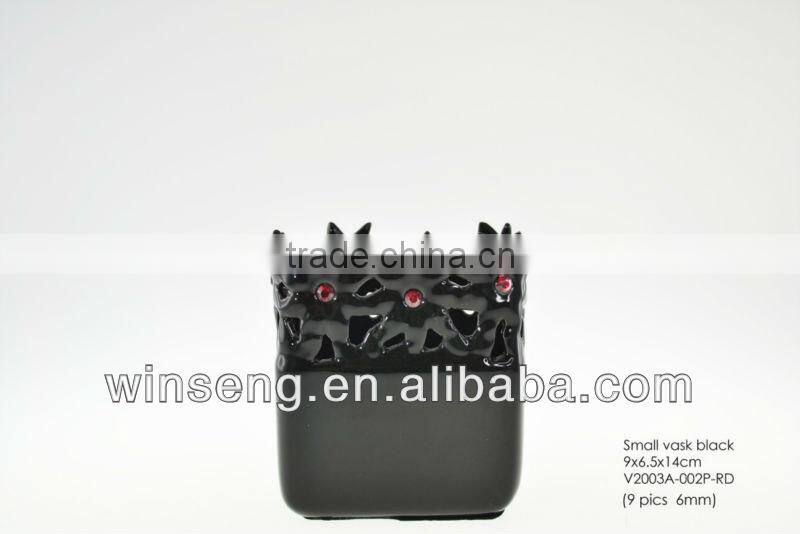 Ceramic Tall Vase with Crystals from SWAROVSKI