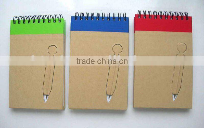 eco friendly notebook with ballpen