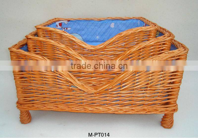 Beautiful M-PT010and comfortable willow pet product & wicker pet house & cheap wicker cat cages