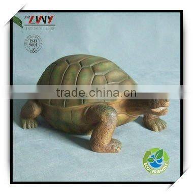 9 Inches green resin big turtle sculpture garden animal decoration