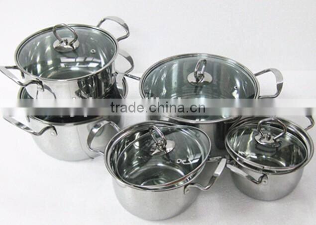 high quality 15pcs stainless steel cookware set