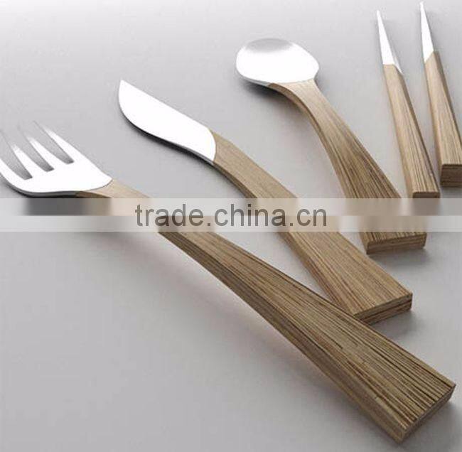 gold plated stainless steel fancy handmade cutlery set for sale