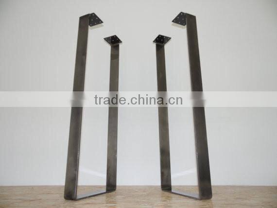 40 inch iron black matt coated flat steel bar table leg