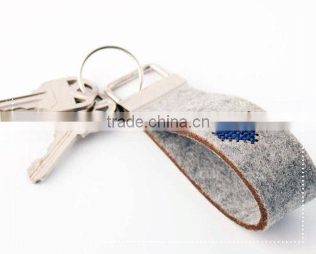 New products hot selling wholesale alibaba lighter shape key ring promotional gift craft fabric felt drum keychain made in China
