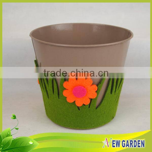 Flannelette Decorative New colored Metal Watering Can Flower Pot