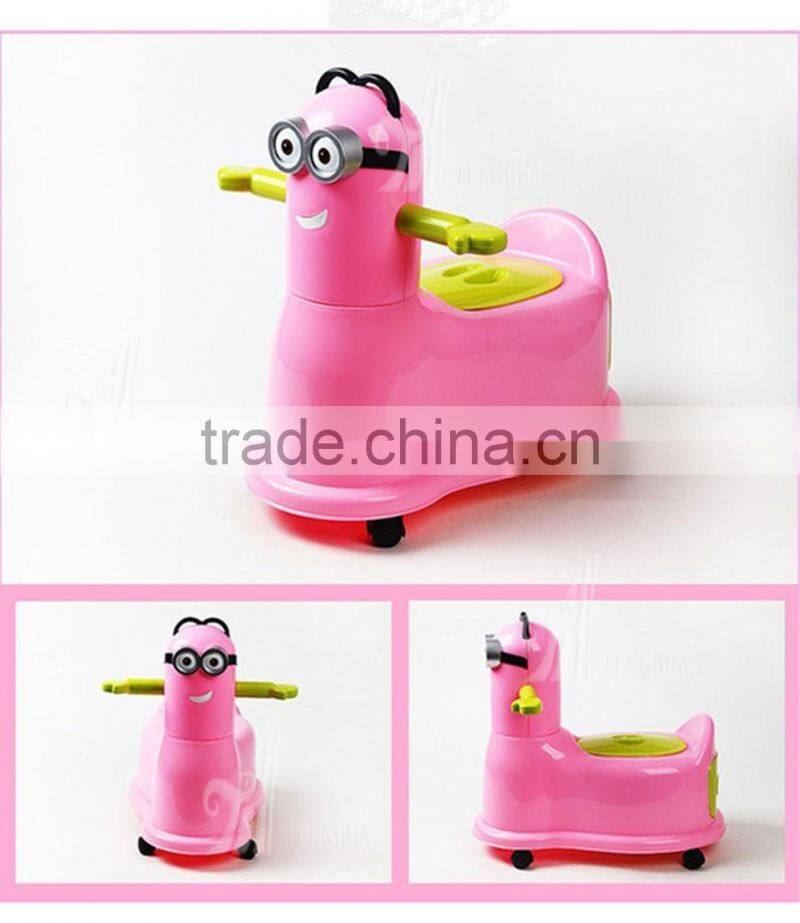 Minions Shape Baby Potty Chair Eco-friendly Feature With Portable