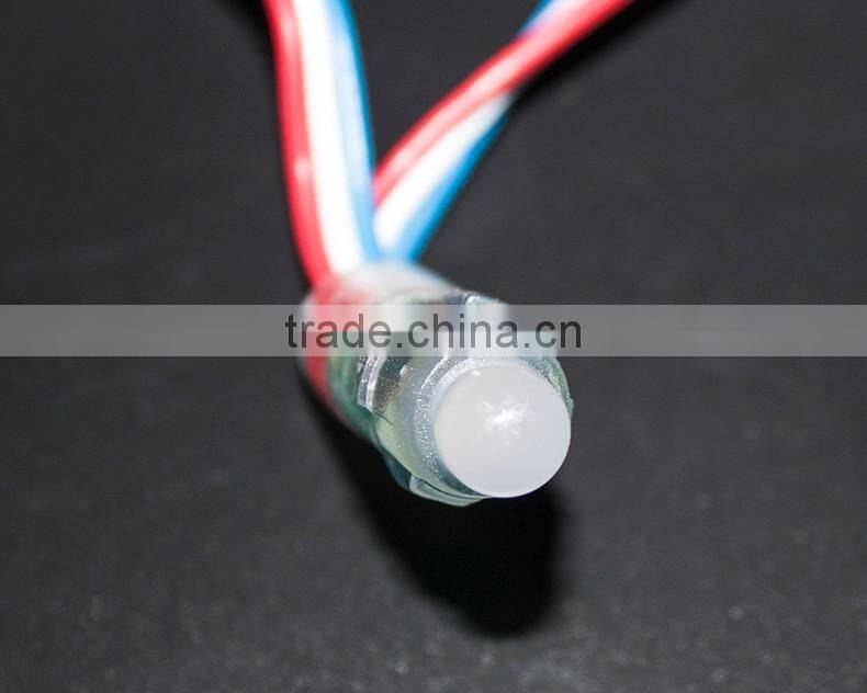 LED String Light Waterproof IP68 Full Color 12mm F8 RGB LED strawhat light