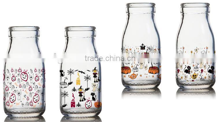 8oz 9oz 10oz halloween glass milk bottle kid glass cup set water glass mug milk cup set