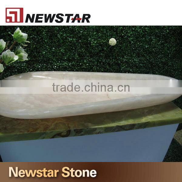 Transparent pink onyx marble slab