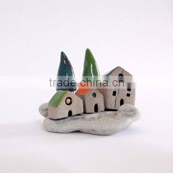 Clay sculpture art and collectibles , Ceramic artwork Contemporary art Christmas village