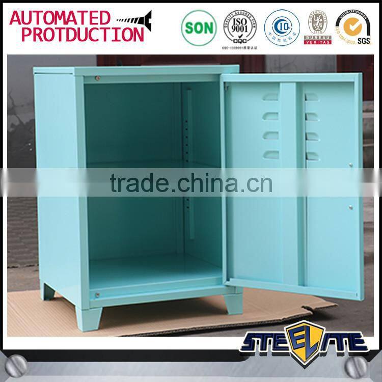 Office simple design modern movable metal locker desk with drawers