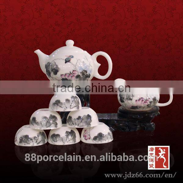 Chinese design high quality hand painted ceramic oriental tea sets for home hospitality
