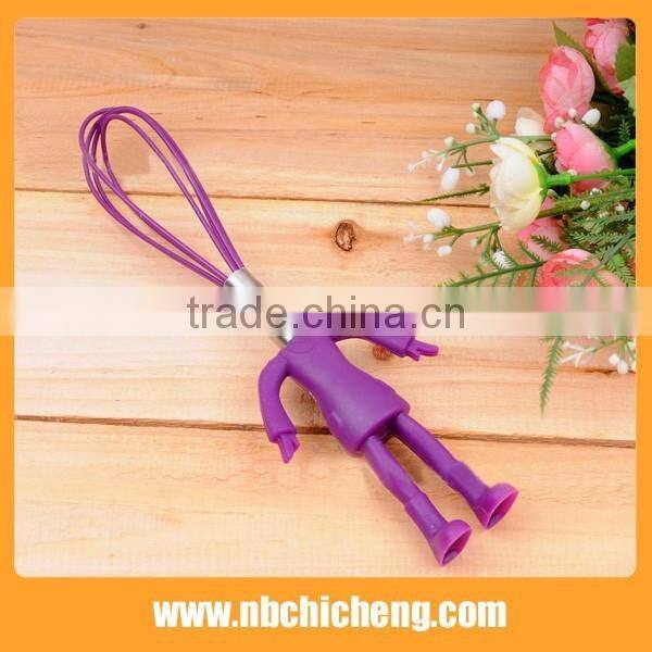 4pcs Silicone Man Shape Kitchen Tools, Silicone Spoon, Silicone Brush, Silicone Spatula, Silicone Eggbeater