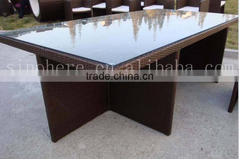 Rattan Dining Table And 6 Chairs Furniture Set AK1084