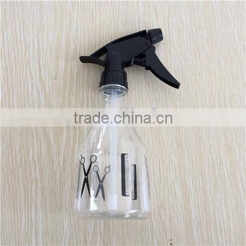 hair care transparent plastic garden spray bottle with trigger for hair salon