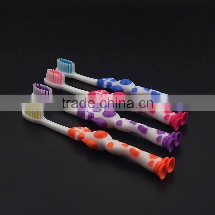 top quality new design for adult anti bacterial animal kids toothbrush with cover