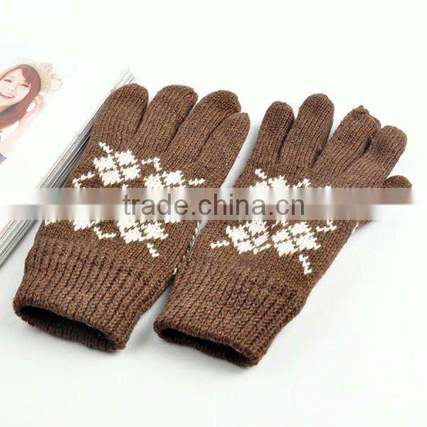 Black Women Outdoor Winter Acrylic Warm GLoves ZMR619
