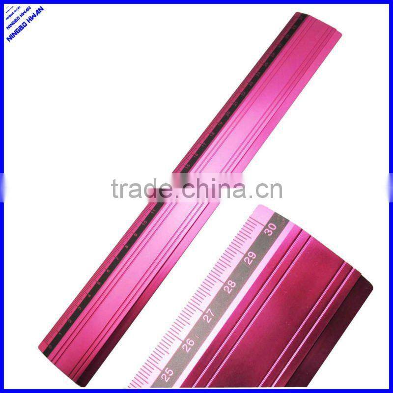High quality colorful office 30cm aluminium metallic ruler