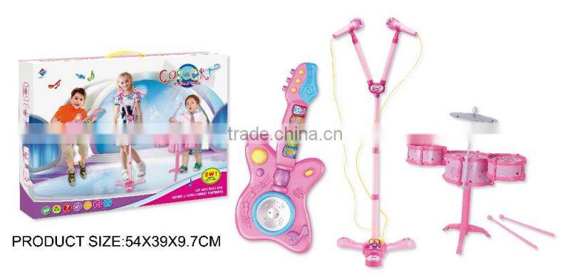 Rock band kids jazz drum set, kids guitar toy,musical Instruments