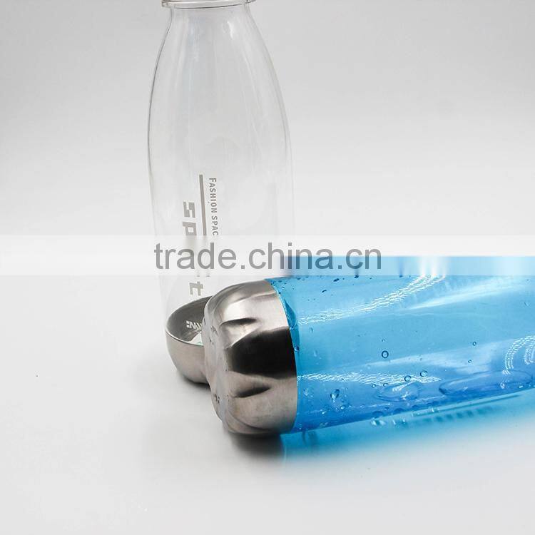 Hot Sale Customized according to customer logopop-top can plastic cans bottle PC portable fruit tea sport glass