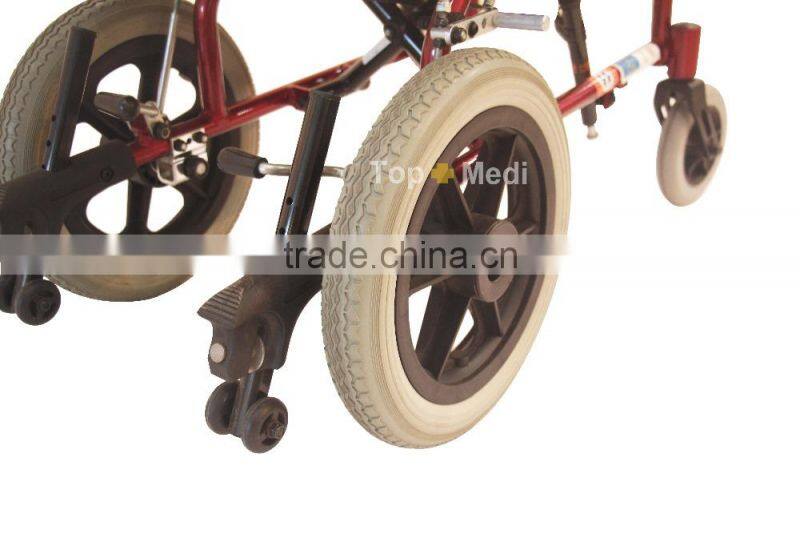 Topmedi adjustable seat angle TRW258LBYGP ALUMINUM FRAME Wheelchairs for Disabled baby Wheelchairs for Cerebral palsy children