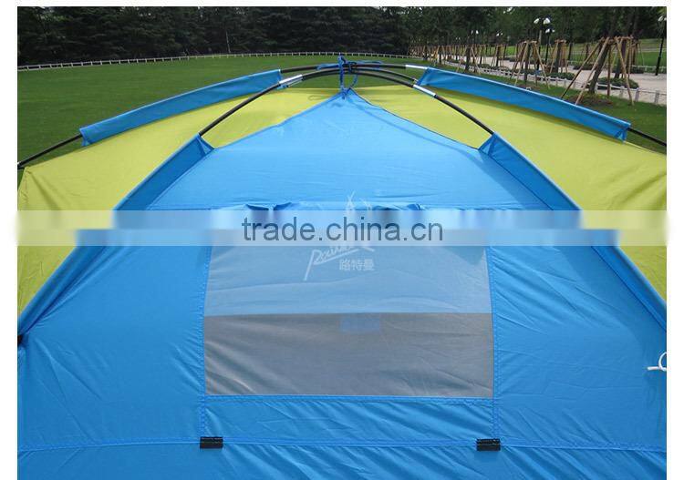 3 Person Double Layer Ripstop Polyester Family Camping Tent With Fiberglass Pole