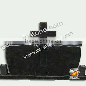 Marbe and Granite Cross Tombstone or Monument with Angel